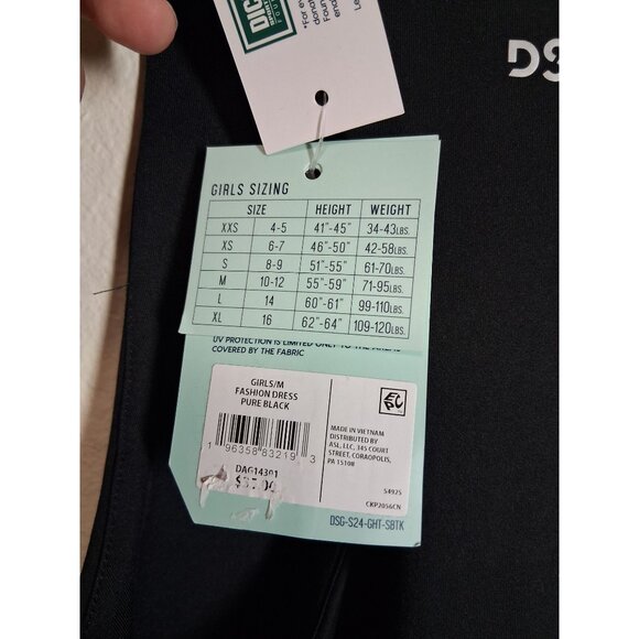 NWT DSG Athletic Dress Tennis Workout Girls Size Medium (10/12) Black - Picture 7 of 9